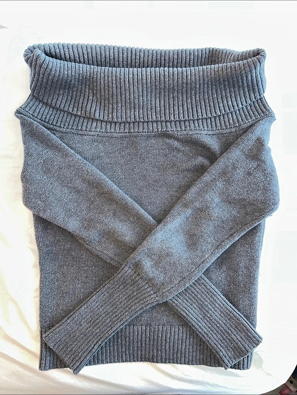 Sunday Best Topaz Sweater Ribbed Turtleneck Gray
